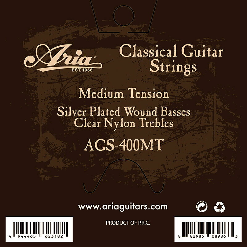 Aria AGS-400MT Medium Tension クラシックギターセット弦 アリア