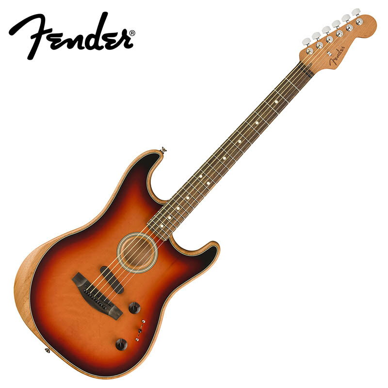 Fender AMERICAN ACOUSTASONIC STRATOCASTER Ebony Fingerboard, 3-Color Sunburst〈フェンダー〉