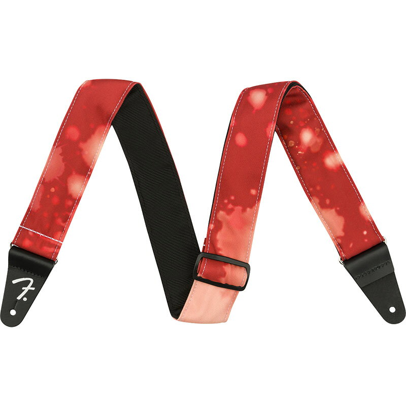 【マラソン期間 P5倍or10倍!(対象外あり)】Fender Tie Dye Acid Wash Strap Red ギターストラップ フェンダー
