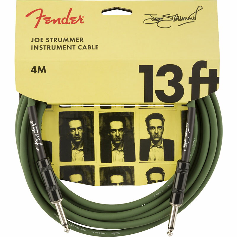 Fender Joe Strummer Pro 13 039 Instrument Cable, Drab Green フェンダーギターケーブル