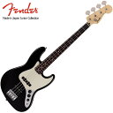 Made in Japan Junior Collection Jazz Bass&#174;は従来のFenderのルックスを纏いながら30インチスケール指板を採用した、これから楽器を始めるエントリープレイヤーや若年層への新しい選択肢の一つとなるベースです。30インチスケール指板がコードを押さえやすさと押弦時の指への負担を軽減し、約94%にスケールダウンしたコンパクトなボディと新しいボディキャビティ設計により軽量化を実現することで、より高い演奏性を提供します。搭載している新設計のJunior Collection Modified Single Coil Jazz Bass&#174;ピックアップは、Jazz Bass&#174;ならではの伸びやかでうねるようなトーンが得られます。ヴィンテージタイプのチューナーとヴィンテージスタイルの4サドルブリッジにより、チューニングの安定性を確保しています。Series: Made in Japan Junior CollectionModel Number: 5682100306Body Material: BasswoodBody Finish: Gloss Polyester, Satin PolyesterNeck: Maple, Modern “C”Neck Finish: Satin UrethaneFingerboard: Maple or Rosewood, 9.5” (241 mm)Frets: 19, Narrow TallPosition Inlays: Black Dot (Maple), White Dot (Rosewood)Nut (Material/Width): Bone, 1.5” (38.1 mm)Tuning Machines: Vintage-StyleScale Length: 30” (762 mm)Bridge: 4-Saddle Vintage-StylePickguard: 3-Ply Eggshell (356), 3-Ply Mint Green (304, 306, 357), 4-Ply Tortoiseshell (300, 341)Pickups: Junior Collection Modified Single Coil Jazz Bass&#174; (Bridge), (Middle), Junior CollectionModified Single Coil Jazz Bass&#174; (Neck)Pickup Switching: NoneControls: Volume 1. (Middle Pickup), Volume 2. (Bridge Pickup), Master ToneControl Knobs: Black PlasticHardware Finish: Nickel/ChromeStrings: Nickel Plated Steel (.045-.105 Gauges)Case/Gig Bag: Gig Bag