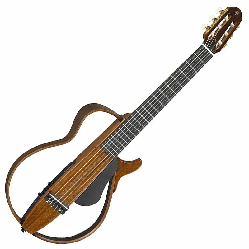 クラシックギターサイズのネック指板により、クラシックギター奏者にも違和感の無い演奏ができるサイレントギター バリエーションモデル。SRTパワードピックアップシステムを採用し温かくふくよかな音色を実現。■SRTパワードピックアップシステム搭載■フレーム着脱可能な持ち運びやすいデザイン■優れた静粛性■斬新且つ独創的なデザイン■エレキギターのようなスリムなボディ形状■プレイヤーの要求に応える機能性の高さ■温かみのあるふくよかなサウンド■クロマチック・チューナー搭載■高級感のあるゴールドペグ仕様SRTパワードピックアップシステム搭載共鳴胴を持たないサイレントギター&#8482; において、自然なアコースティックサウンドの再現を追求し辿り着いた「SRTパワードピックアップシステム」を搭載。プロユースのレコーディングスタジオで用いられる厳選されたマイクで新たに音色を収録。クラシックギター製作者の長年の技術、経験を音作りに注ぎ込みました。ボディレスでありながら、本格クラシックギターの胴鳴りの空気感やサスティン、減衰という音色の変化を自然に表現します。ピエゾピックアップに「SRTパワードピックアップ」サウンドをミックスすることで、プレイヤーの創作意欲を刺激する柔軟且つ緻密な音作りが可能です。 実際に、自宅やスタジオ等でアコースティックギターにマイクを立てて、高品質のサウンドを録音することは非常に複雑で難しい作業ですが、サイレントギター&#8482;ならば、煩わしい手間をかけずに自然なアコースティックギターサウンドを表現できます 。主な仕様幅　:　356mm*長さ　:　970mm*厚み　:　87mm*重量　:　2.1kg本体材質　:　マホガニー棹　:　マホガニー指板　:　エボニー下駒　:　ローズウッドフレーム　:　ローズウッド＆メイプル糸巻　:　RM-1388G-7F (Gold)弦長　:　650mm指板幅（上駒部/胴接合部）52mm/62mm塗装　:　NT(ナチュラル)　グロス仕上げ弦　:　グランドコンサート(S10)コントロール機能　:　電源スイッチ、ボリュームコントロール、AUXコントロール、ベースコントロール、トレブルコントロール、エフェクト(REVERB1/REVERB2CHORUS) 、クロマチックチューナー、ブレンドコントロール接続端子　:　LINE OUT(モノラル)*兼POWERスイッチ/ジャック差込時ON、DC IN、AUX IN(ステレオミニフォーンジャック)、PHONES（ステレオミニフォーンジャック）電源　:　電源アダプター（PA-3C *別売）又はアルカリ単3乾電池・ニッケル水素電池 / 電池寿命：通常連続使用（エフェクト使用・不使用に関わらず）アルカリ乾電池約22時間、ニッケル水素電池約18時間※電池の使用時間はあくまでも目安です。個々の電池の状態によって使用できる時間は変わります。付属品　:　専用ソフトケース、ステレオインナーフォン、単3乾電池x2本※電源アダプターは別売（PA-3C)