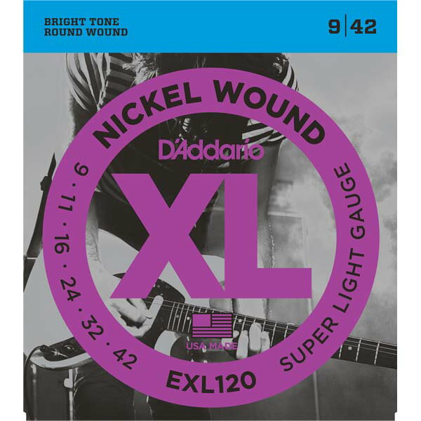 D 039 addario EXL120 Super Light 09-42 エレキギター弦〈ダダリオ〉