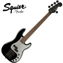 Squier by Fender Contemporary Active Precision Bass PH V, Laurel Fingerboard, Silver Anodized Pickguard, Black 5弦ベース〈スクワイヤー フェンダー〉