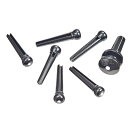 Planet Waves PWPS10 Ebony with Ivory Dot ABS樹脂ブリッジピン&エンドピンセット〈プラネットウェーブス〉