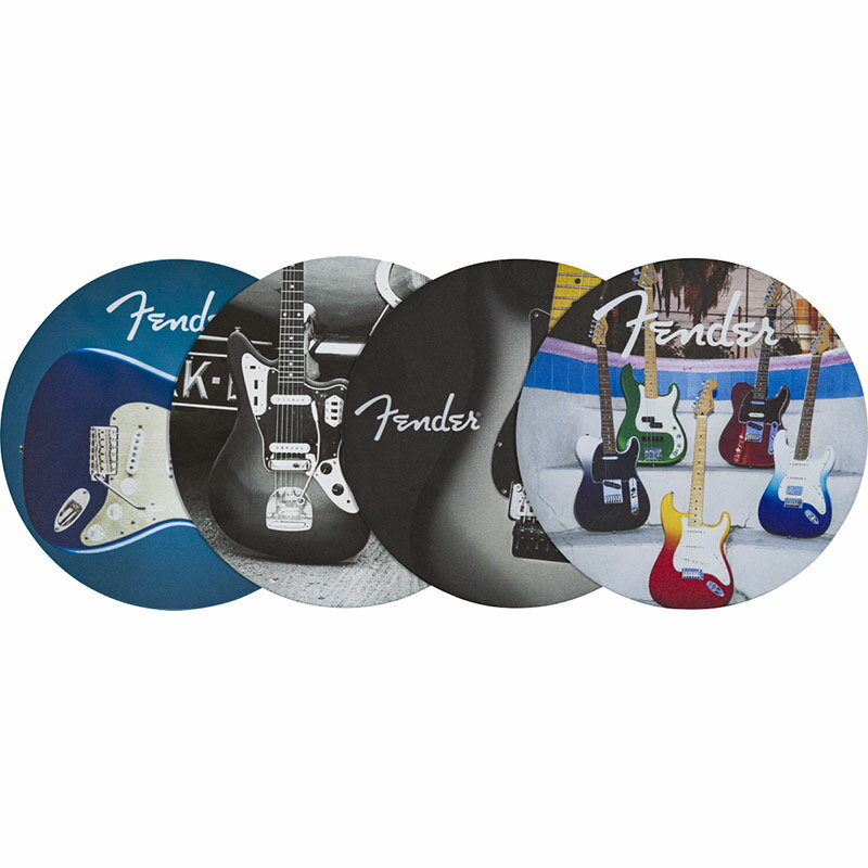 Fender Guitars Coasters, 4-Pack, Multi-Color Leather レザーコースター〈フェンダー〉