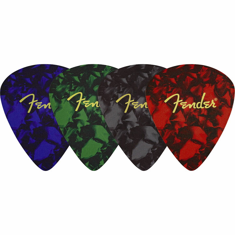 Fender Pick Shape Logo Coasters, 4-Pack, Multi-Color レザーコースター〈フェンダー〉