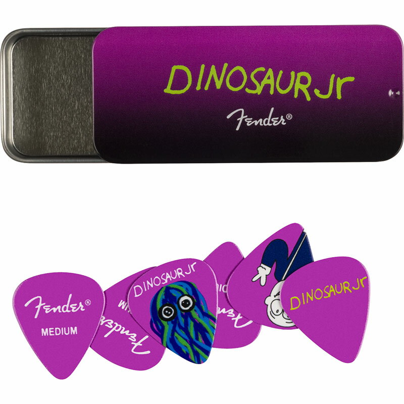 Fender J Mascis Dinosaur Jr Pick Tin, Medium, Set of 6〈フェンダー〉