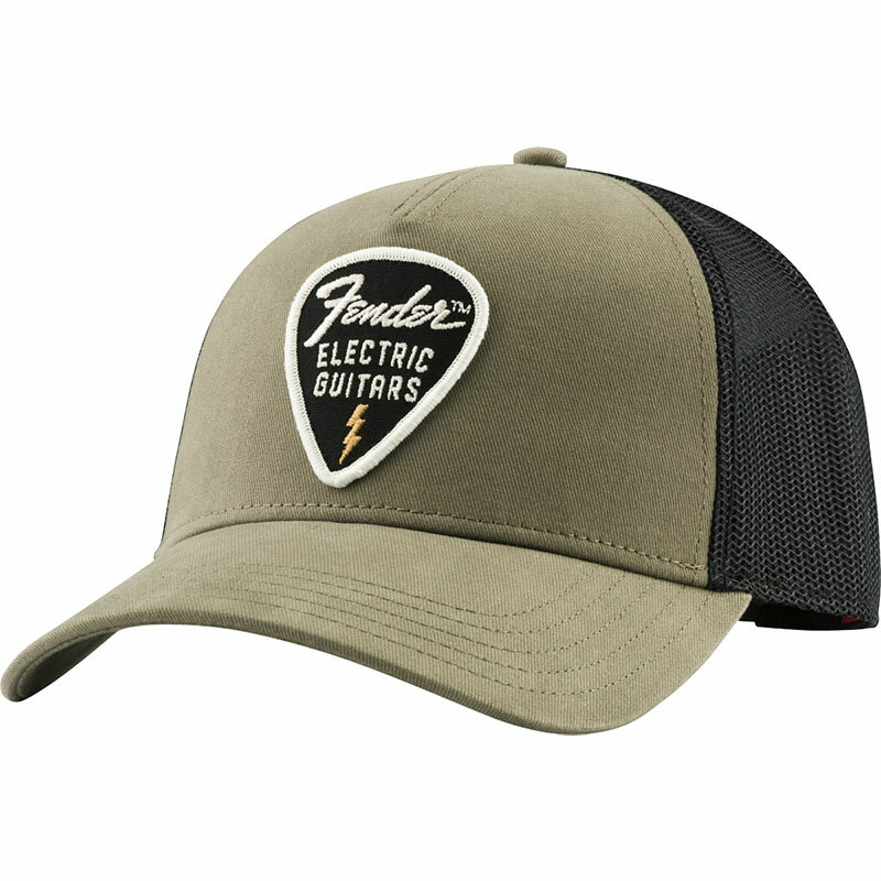 Fender Snap Back Pick Patch Hat, Olive ベースボールキャップ〈フェンダー〉