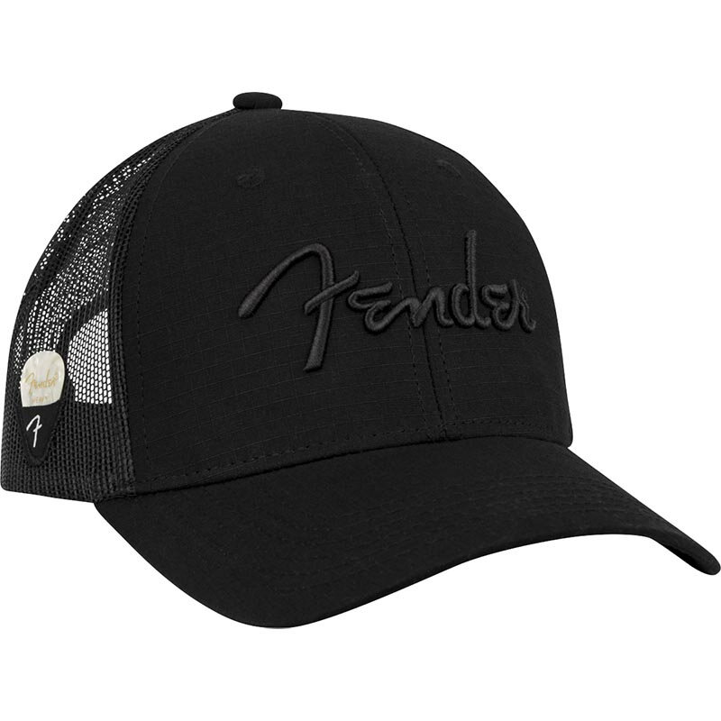 Fender Snap Back Pick Holder Hat, Black ベースボールキャップ〈フェンダー〉