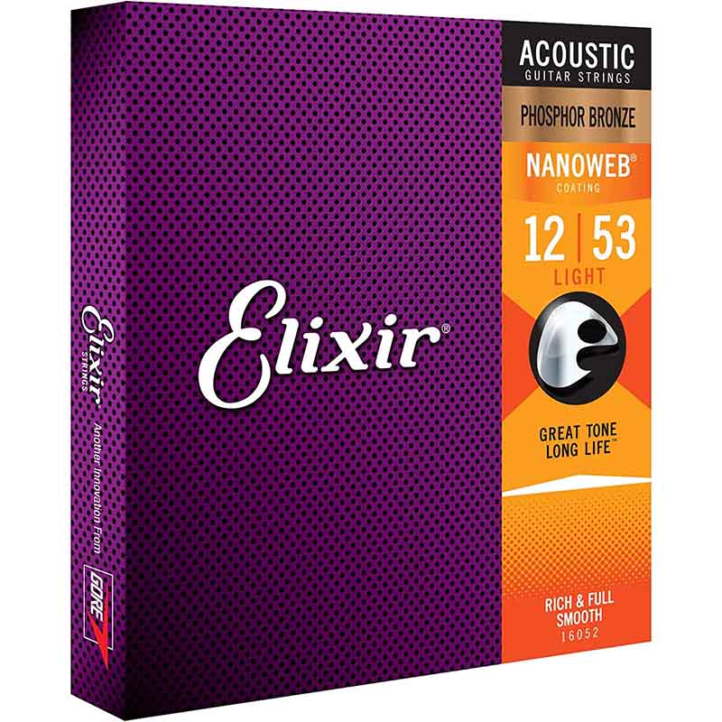 Elixir 16052 ACOUSTIC NANO WEB Phosphor Bronze L