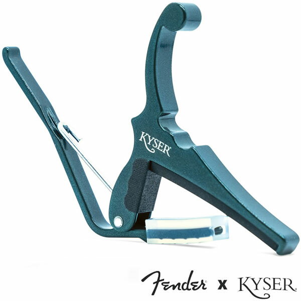 Kyser X Fenderエレキギター用 Classic Color QUICK-CHANGE ELECTRIC CAPO KGEFSHGA Sherwood Green〈カイザー カポ〉