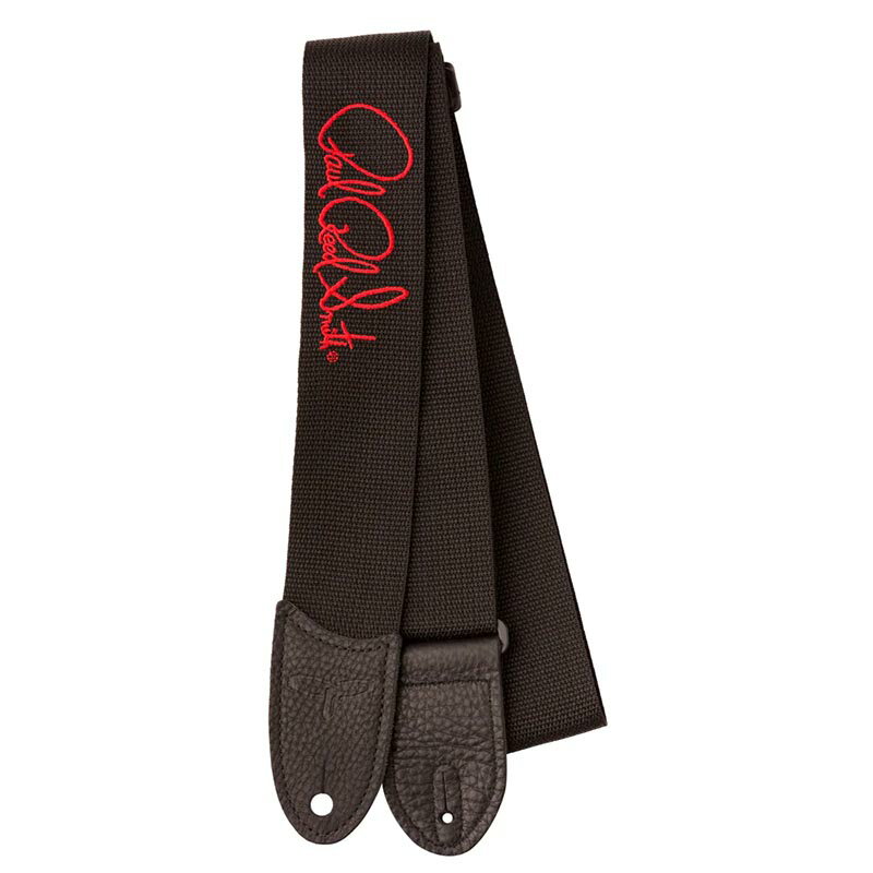 PRS Signature Red Logo 2 Poly Guitar Strap Black ギターストラップ〈Paul Reed Smith/ポールリードスミス〉