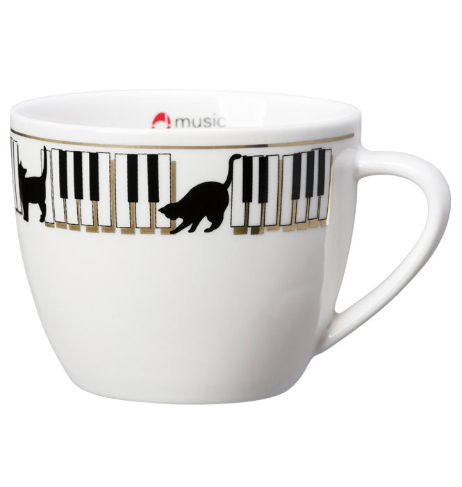 ナカノ　マグカップ　ネコと鍵盤