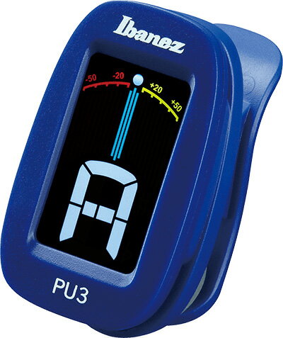 Ibanez PU3は、シンプルで効率的なクリップチューナーです。 クリップで留めて、チューニングしてください。 Automatic Power ON/OFF LCD display Tuning Range A0 (27.50Hz) - C8 (4186Hz) Callibration A4 = 440Hz Power Supply Lithium battery (CR2032) x 1　