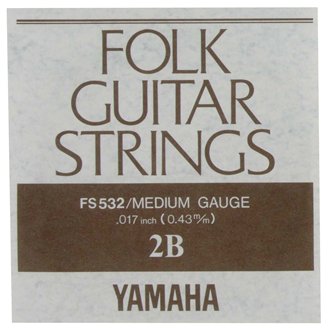 【メール便可】YAMAHA フォークギター弦 バラ弦 FS532　2B .017インチ