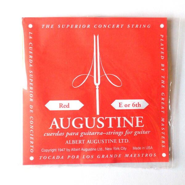 【メール便可】Augustine[オーガスチン]クラシックギター弦　レッド　6弦