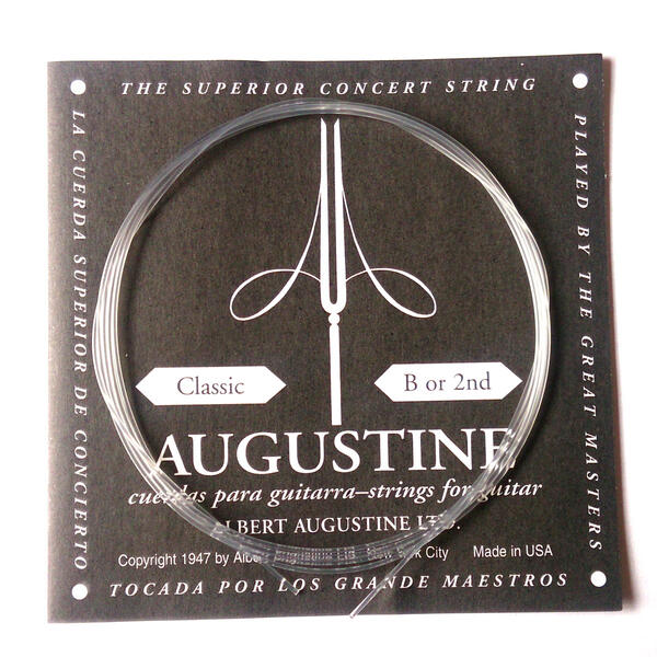 【メール便可】Augustine[オーガスチン]クラシックギター弦　ブラック　2弦