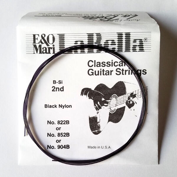 【メール便可】LaBella ラベラ 黒 ブラックナイロン フラメンコ クラシックギター弦 2弦