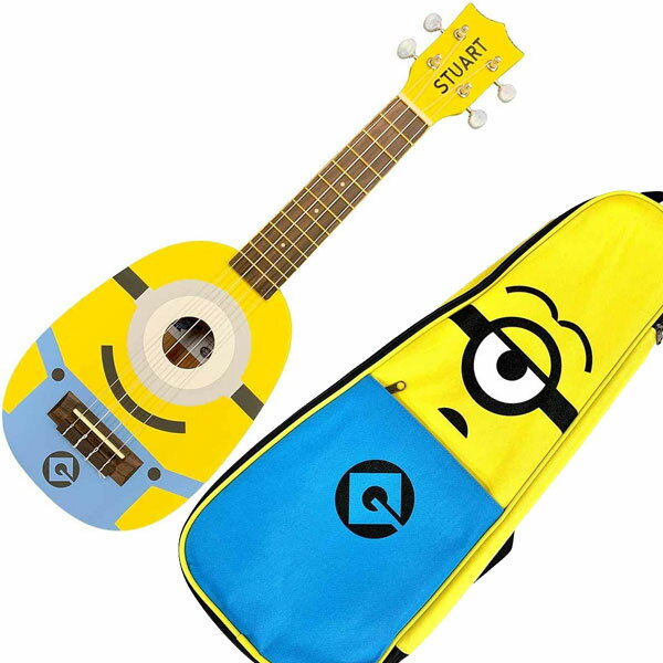 【KIWAYA】UKULELE MINIONS MN-20 ソプラノウクレレ 専用ケース付 スチュアートをモチーフにしたパイナップル型のソプラノウクレレ サイズ：ソプラノサイズ/ボディ：バスウッド合板 指板：ローズウッド（12Fジョイント/12F）/ブリッジ：ローズウッド