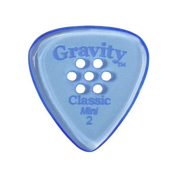 【メール便可能】GRAVITY GUITAR PICKS ピック クラシック・ミニ　マルチホール ［2.0 mm with Multi-Hole, Blue］ 高級
