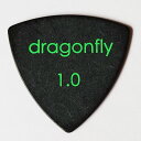 【メール便可】dragonfly ピック　TRM　レギュラー　トライアングル・ミニ　ブラック　1.0mm