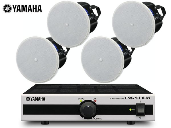 YAMAHA ( ޥ ) VXC4W (ۥ磻/2ڥ) + PA2030a Ź BGMåȡ( VXC4W x2ڥ+ PA2030a x1)