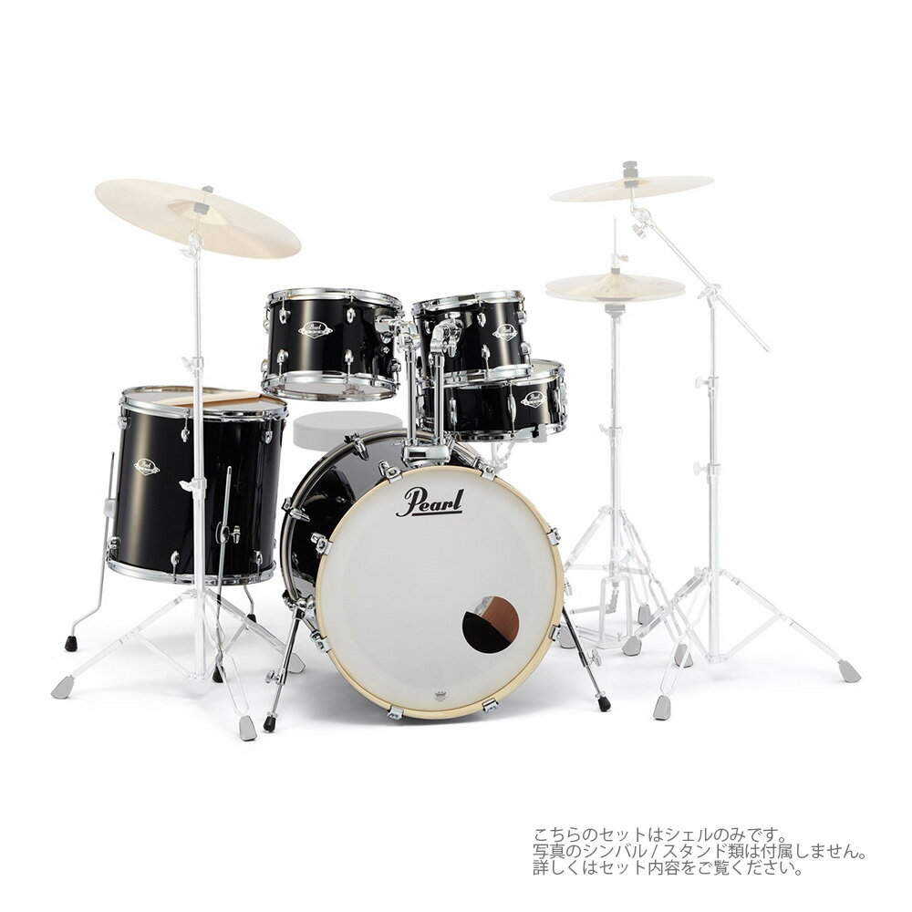 Pearl ( パール ) EXPORT EXX725SP/C #31 ジェットブラック【 ドラムセット スタンダードサイズ シェルパック 】【EXX725SP/C #31】【在庫有り 】 ドラムセット 初心者 ビギナー シェルパック 軽音楽 吹奏楽