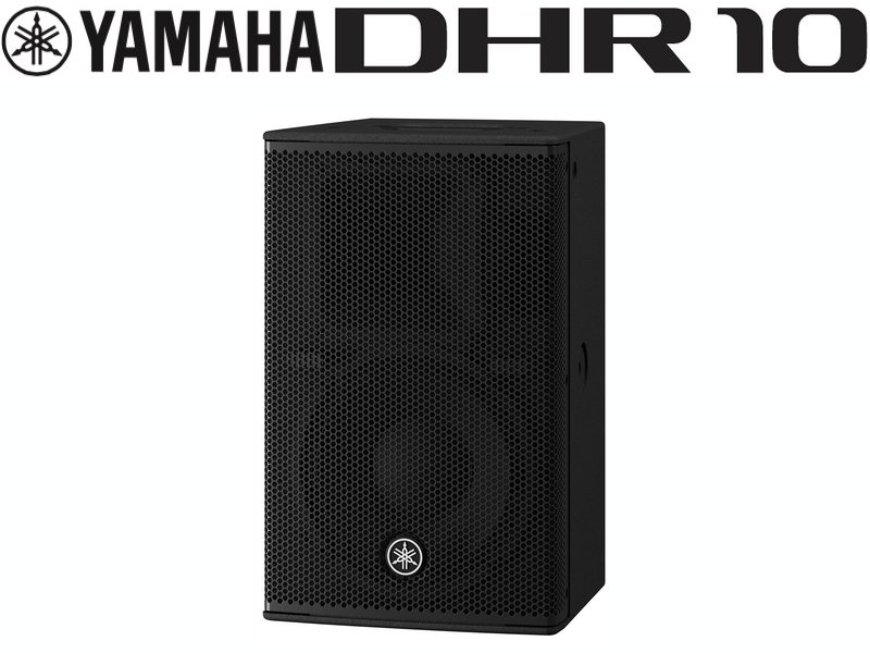 《 パワードスピーカー 》10インチ 2-way パワードスピーカー (^_^)v ◆ YAMAHA ( ヤマハ ) DHR10 (1本)? 1インチ? 最大700W［ YAMAHA DHR シリーズ 説明 ］ DHRシリーズは、サウンドリインフォースメントを新たな精度と性能を備えたプロフェッショナル品質へとステップアップさせる理想的なソリューションです。強固なポリウレアコーティング仕上げのプレミアム合板キャビネットはこのクラスで類を見ない耐久性を実現しました。 DHRシリーズの各モデルは、厳選された専用のトランスデューサーを搭載し、DSPを用いたClass-Dアンプで駆動することで、優れた音質と明瞭性を実現しました。10インチモデルは固定設備や様々な用途に対応、12インチモデルはフロアモニター用途に設計、15インチモデルはFOHメインシステム用途と多様なSRアプリケーションの要件を満たします。幅広いアプリケーションに適した実用的な機能を持つDHRシリーズは、様々な音響環境に対応できる最適なスピーカーです。［ 商品説明 ］ DHR10は10インチウーファーと1.4インチ高域ドライバーを搭載したSR向け2ウェイバイアンプ式パワードラウドスピーカーで、固定設備ユースに最適です。ヤマハのハイエンド、DZRシリーズと同様な合板製キャビネットに、700Wアンプと高性能DSPを組み合わせることでDHR10はこのクラス最大の音質と耐久性を備えています。 ・合板製キャビネットにより振動を最小に抑え、クリアなサウンドを実現 ・対傷性塗装仕上げの合板製キャビネットはスリ傷を抑え、堅牢性を実現 ・10インチ低域ドライバーによりコンパクトながら優れた低域特性を実現 ・回転可能な高域ホーンにより幅広い固定設備用途に水平、垂直どちらの設置でも柔軟に対応 ・オプションのUB-DXRDHR10 Uブラケットを使用することで水平、垂直どちらでも設置が可能 ・スタンド取付用ポールソケットを装備 ・別売アイボルトが取付可能なリギングポイントを装備 ・FIRフィルターと補正EQを活用したFIR-Xチューニングにより、最良な位相特性を実現 ?［ DHR10 仕様 ］ ◆ 形式 2ウェイバイアンプ・バスレフレックス・パワードスピーカー ◆ スピーカーユニット 口径 LF : 10インチ・コーン, 2インチ・ボイスコイル HF : 1.4インチ, 1インチスロート径 ◆ アンプ駆動 Class-D ◆ 定格出力 ダイナミック : 700 W（LF: 500 W, HF: 200 W）*1 連続 : 325 W（LF: 260 W, HF: 65 W） ◆ 寸法 (幅×高さ×奥行き) 305mm ×494mm × 300mm ◆ 重量 15.0kg ◆ ポールマウントソケット 35 mm x 1 ◆ その他 エンクロージャー素材: 合板? (ポリウレア塗装, 黒) ◆ 別売アクセサリー Uブラケット：UB-DXRDHR10*1 定格出力（120V, 25℃）これは個々のアンプ出力の合算値になります。この値は、ソフトウェアによる保護を開放して測定した値です。　