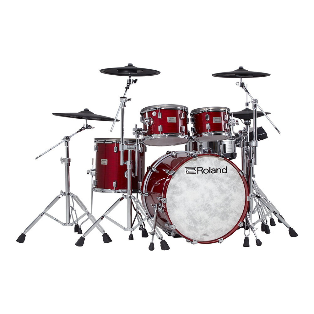 Roland ( ローランド ) VAD706GC-S グロスチェリー V-Drums Acoustic Design ( VAD706GN + KD-222 + DTS-30S )【 電子ドラム エレドラ 】【豪華おまけ付 代引不可 】 ドラムセット アコースティックドラム 宅録 レコーディング ステージ 最高峰