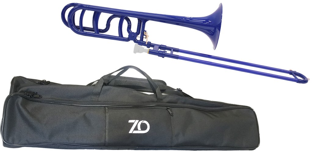 ZO ( ゼットオー ) トロンボーン 太管 TB-10 ダークブルー アウトレット プラスチック テナーバストロンボーン tenor bass trombone da..