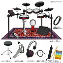 ALESIS ( アレシス ) 電子ドラム Crimson II Special Edition スターターセット MEINL マット + アンプ 初心者【決算特価！ 在庫有り 】 ドラム 軽音楽 吹奏楽 自宅練習 メッシュ 静か 赤 クリムゾン 3シンバル