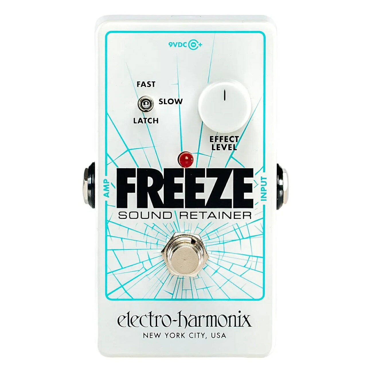 サウンドをフリーズして無限のサスティンを保持 Electro Harmonix&nbsp;Freeze &nbsp; 一瞬の音を切り取り、独特な響きを持つサウンドの土台へと変貌させましょう。 EHX Freeze Sound Retainerは、モメンタリー・フットスイッチを踏んでいる間、 単音やコードを無限にサステイン（持続）させることができます。 スイッチを離せば、すぐに次のサンプリングが可能な状態に戻ります。 ラッチ・モードを含む3種類のディケイ・レート（音の減衰速度）を選択でき、 滑らかで流れるような音色の変化を実現します。お気に入りのペダルと組み合わせれば、 これまでに聴いたことのないようなサウンド・コラージュを生み出すことが可能です。 まるでバンドにもう一人ミュージシャンが加わったかのような効果が得られます。 ・Circuit Digital ・Bypass Buffered Bypass ・Audio Mono ・Power Supply 9.6VDC-200mA power adapter included ・Dimensions (in) 4.5 x 2.75 x 2.1 ・Current Draw 140mA &nbsp; 他のサイトでも販売していますので、買いものカゴに入れても売り切れの場合がございます。ご了承の上ご注文下さい。