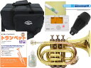 J Michael ( Jマイケル ) TR-350PL ポケットトランペットラッカー 管楽器 ミニ トランペット pocket trumpet gold ミュート セット B　北海道 沖縄 離島不可