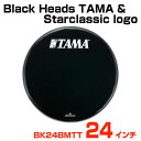 TAMA タマ Black Heads TAMA & Starclassic logo BK24BMTT バスドラム用フロントヘッド【BK24BMTT】【5月6...