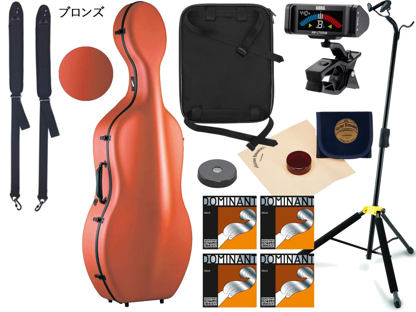 Carbon Mac ( カーボンマック ) CFC-L チェロケース ブロンズ BRZ カーボンマックライト 軽量 ハードケース cello cases bronze セット A 北海道 沖縄 離島 代引き 同梱不可