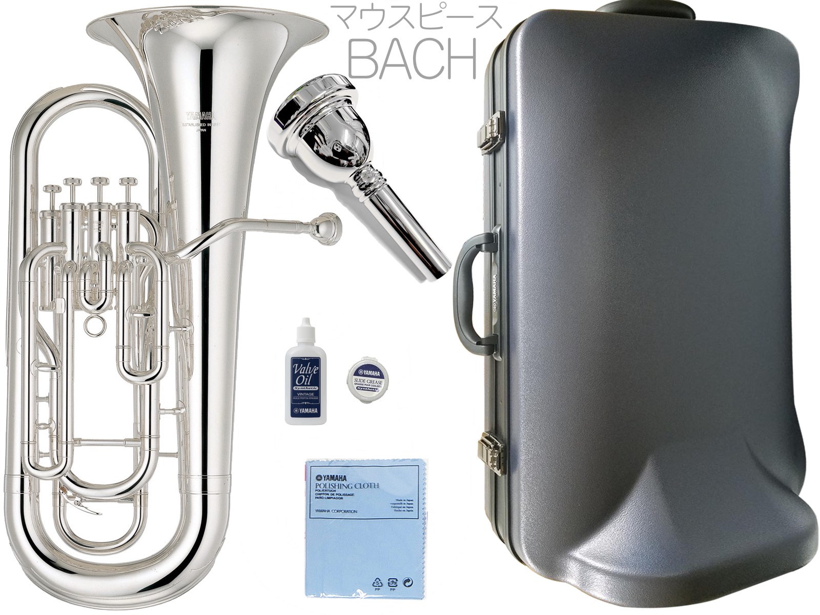 YAMAHA ( ヤマハ ) YEP-321S ユーフォニアム 銀メッキ 4ピストン 日本製 管楽器 シルバー Euphonium セット C　北海…