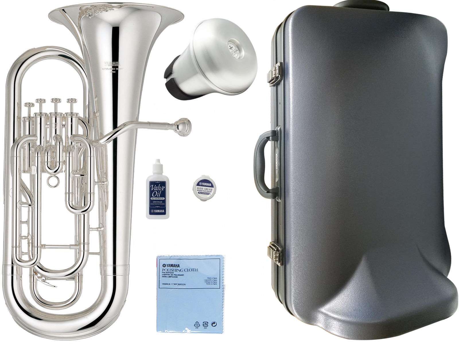 YAMAHA ( ヤマハ ) YEP-321S ユーフォニアム 銀メッキ 4ピストン 日本製 管楽器 シルバー Euphonium ミュート セット…