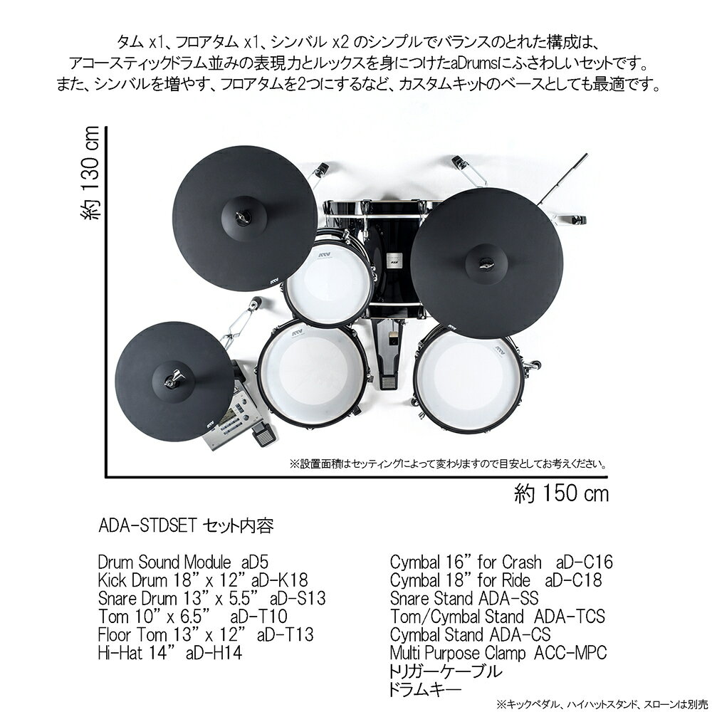 ATV �ʥ����ƥ����֥��� aDrums artist Standard set ADA-STDSET �侩 �إåɥե��� & ���ꥨ�󥿥�ޥå� �Żҥɥ�� ����ɥ� ��ADA-STDSET�� MEINL MDR-OR �����ǥ����ƥ��˥� ��󥿥� DTM ��Ͽ �쥳���ǥ��� ���� ����ץ�� �ܳ�Ū ��������