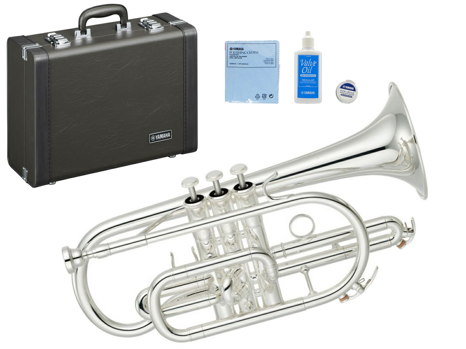 YAMAHA ( ヤマハ ) YCR-4330GSII コルネット 銀メッキ ゴールドブラス ショート 管楽器 B♭ YCR-4330GS-2 Cornet Silv…