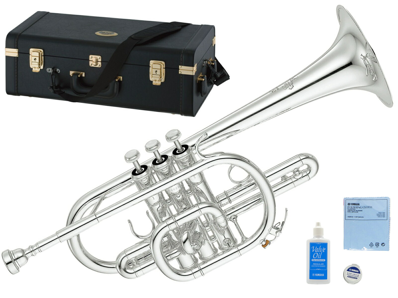 YAMAHA ( ヤマハ ) YCR-9435 C管 コルネット 銀メッキ イエローブラス ラッカー カスタム 管楽器 C Cornet Custom si…