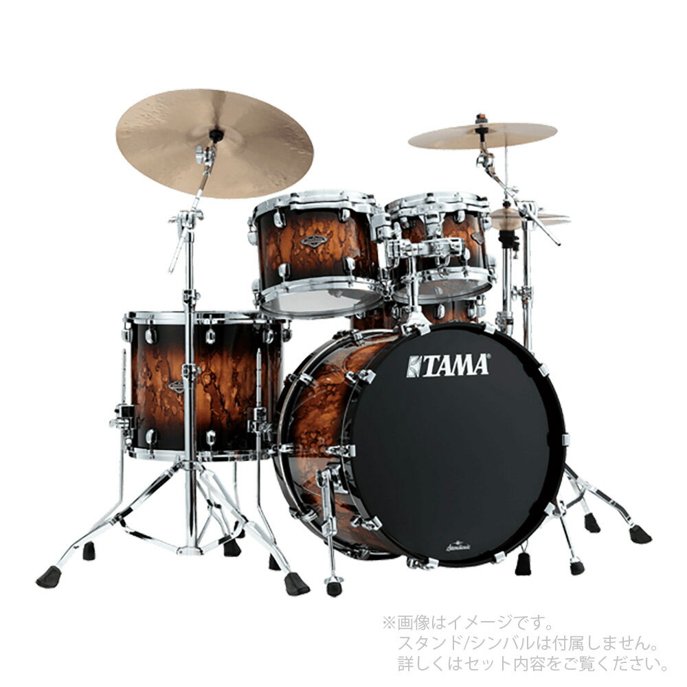 TAMA ( ^} ) Starclassic Walnut/Birch Drum Kits WBS42S-MBR VFZbg yWBS42S-MBRzy517_[J[݌ɖ z X^[NVbN EHibg o[` h Drums Set