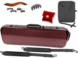 Carbon Mac ( カーボンマック ) CFV-1 バイオリン ワインレッド ハードケース 四角タイプ リュック 4/4 サイズ violin case wine red WRD セット C　北海道 沖縄 離島 代引き 不可