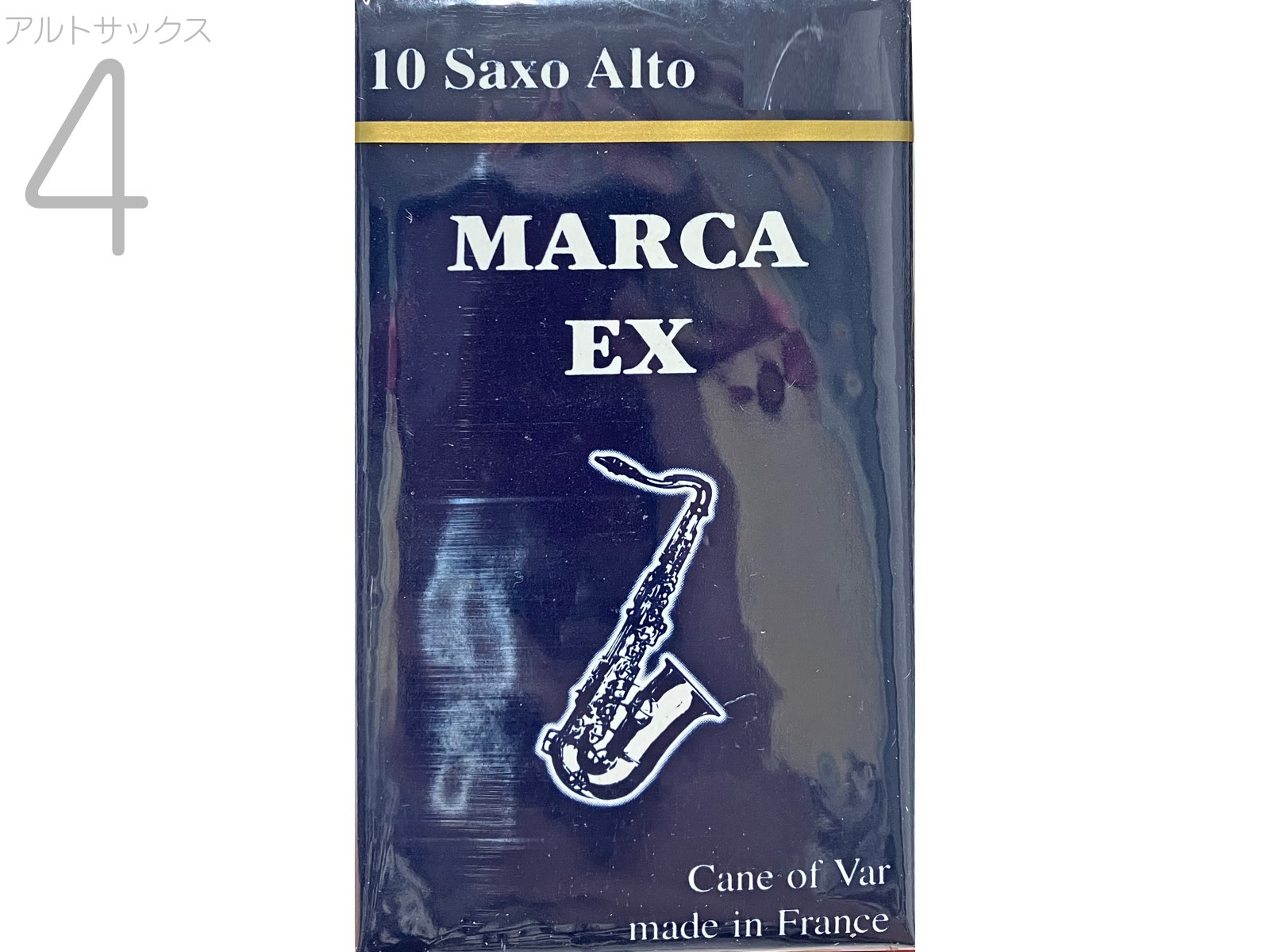 【メール便出荷品】 MARCA ( マーカ ) エクセル アルトサックス 4番 リード 10枚 1箱 EX Alto saxophone reed EXCEL 4.0 旧パケ 【北海道不可/沖縄不可/離島不可/同梱不可/代引き不可】