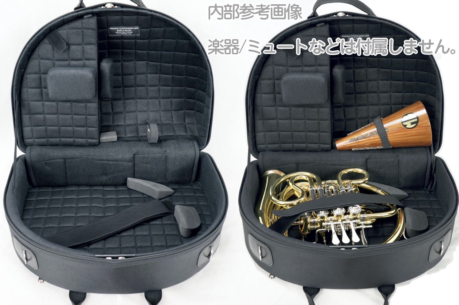 ワタナベ楽器 楽天SHOPのMarcus Bonna マーカスボナ MB7C WRD デタッチャブル ホルン ワインレッド コンパクト ナイロン リュック セミハードケース ベルカット 横置き MB-7　北海道 沖縄 離島不可｜アングル2