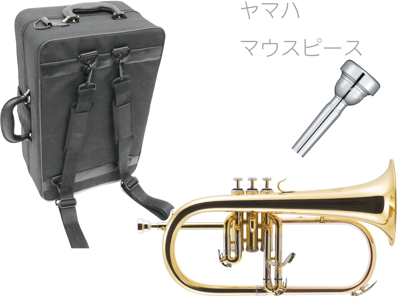 J Michael ( Jマイケル ) FG-500 フリューゲルホルン ラッカー ゴールド 管楽器 本体 B♭ Flugelhorn ヤマハマウスピ…