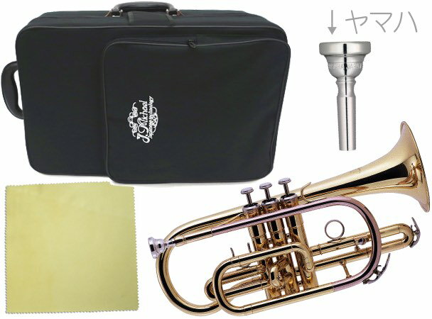 J Michael ( Jマイケル ) CT-420 コルネット ラッカー ショート B♭ short cornet gold 管楽器 ヤマハ マウスピース …