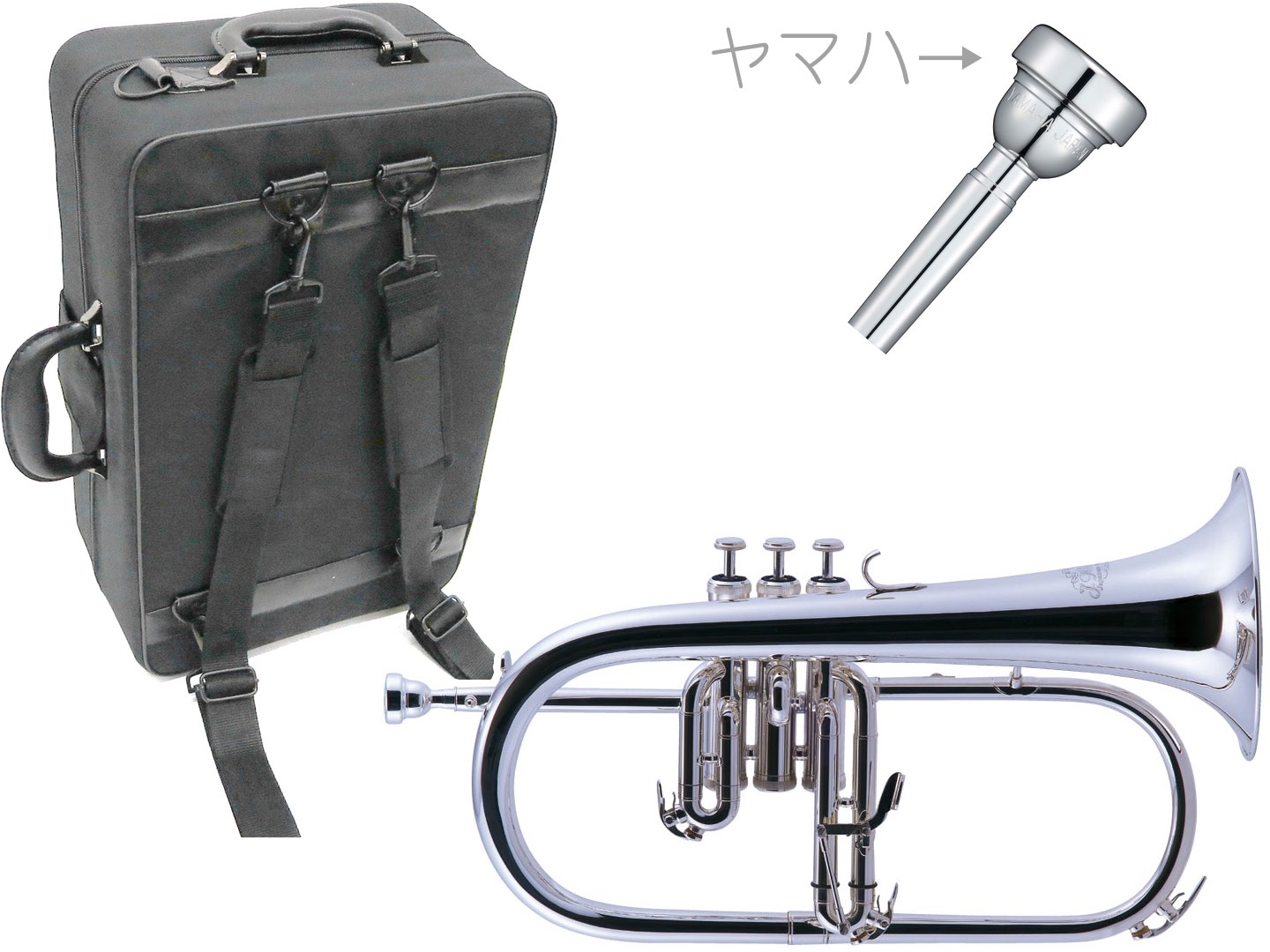 J Michael ( Jマイケル ) FG-550S フリューゲルホルン 銀メッキ 管楽器 シルバー flugel horn ヤマハマウスピース セット F　北海道 沖縄 離島不可