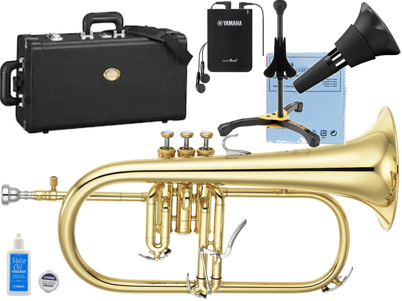 YAMAHA ( ヤマハ ) YFH-8310Z フリューゲルホルン ラッカー ゴールド イエローブラス カスタム B♭ Flugelhorn custom gold SB6X セット　北海道 沖縄 離島不可