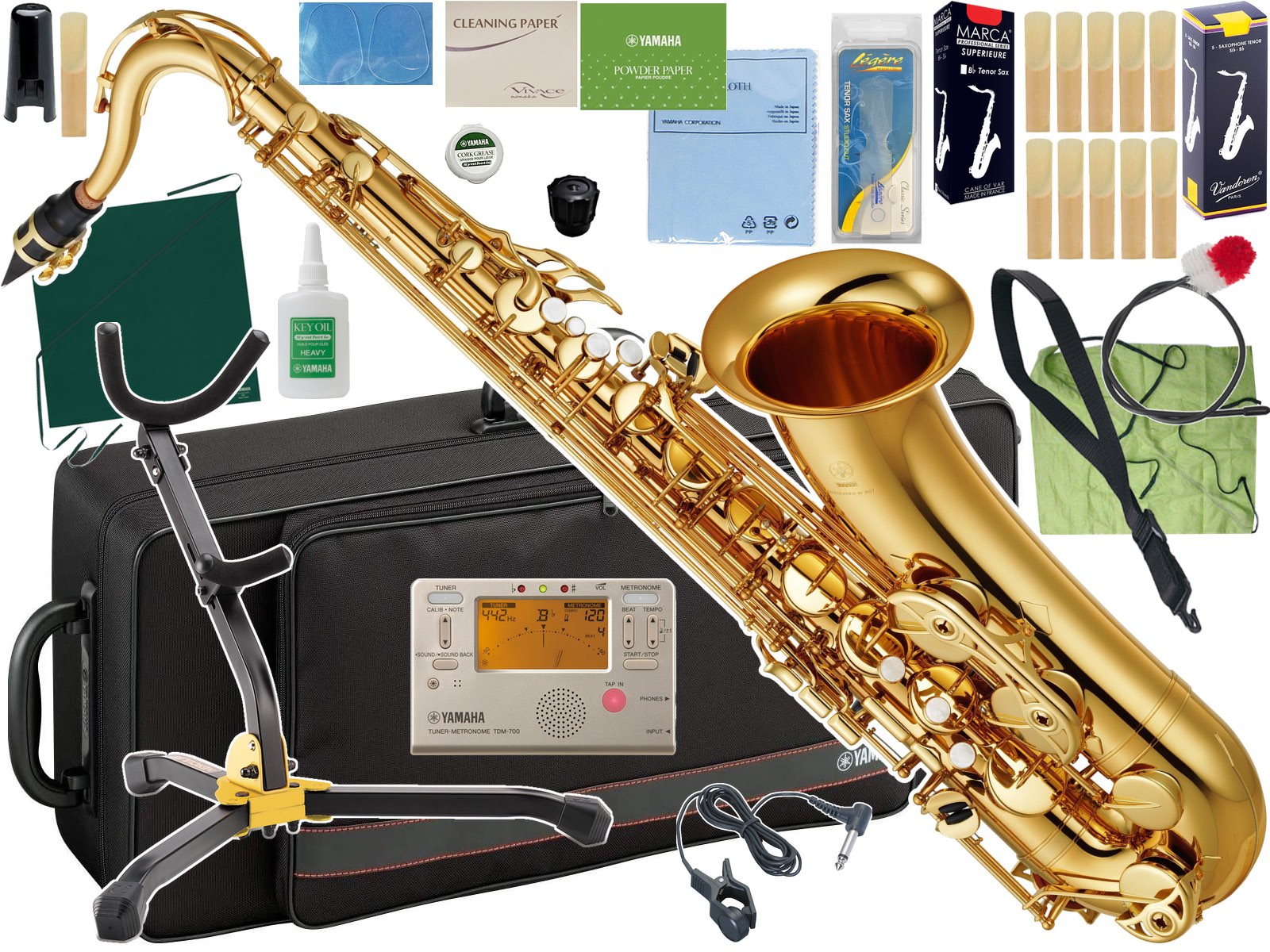 YAMAHA ( ヤマハ ) YTS-380 テナーサックス ラッカー 正規品 管楽器 tenor saxophone gold YTS-380-01 セット G　北海道 沖縄 離島不可